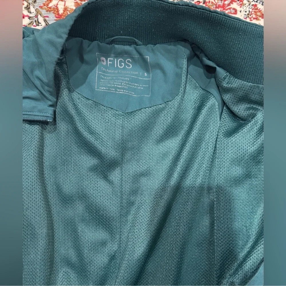 Figs Women Small Caribbean blue Fionx Sydney Scrub Jacket - Picture 2 of 4